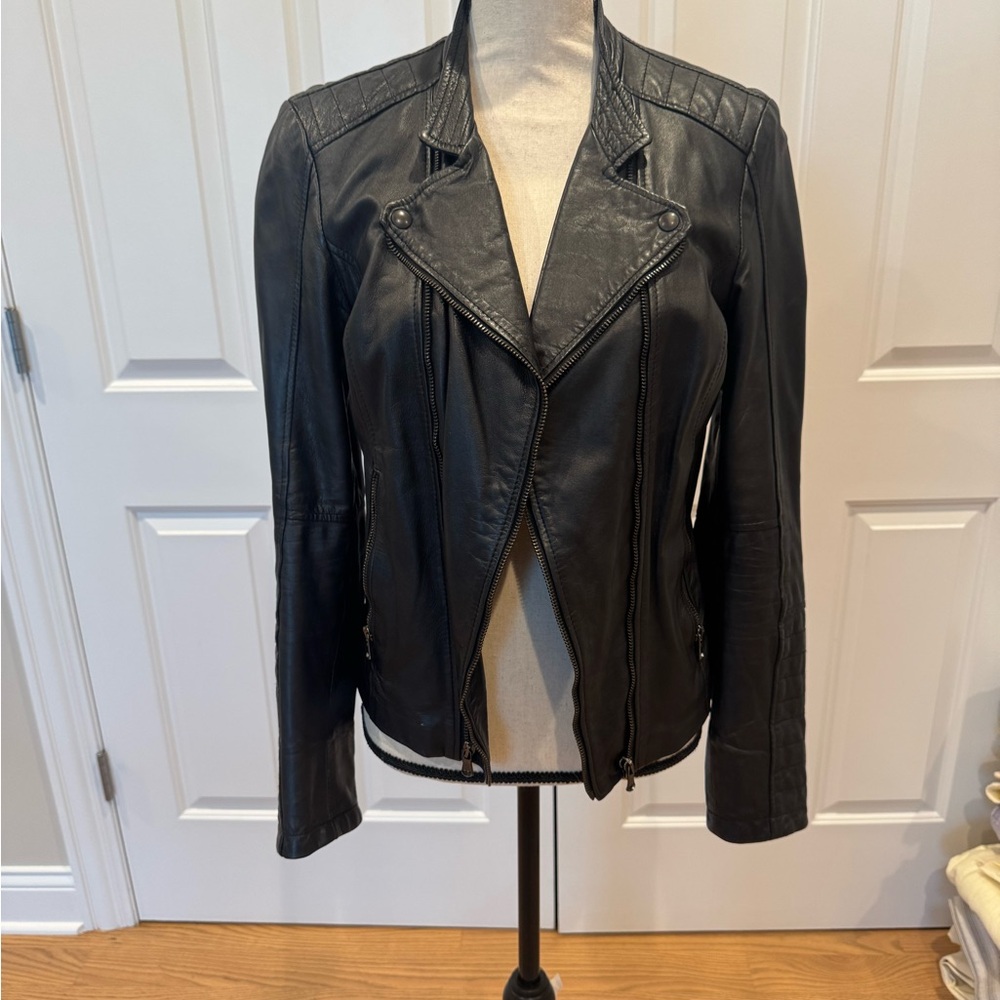 Authentic black leather jacket